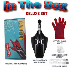 Spider Man Launcher Glove 2.0 Upgrade USB Cosplay Spider String Web Shooter Toys