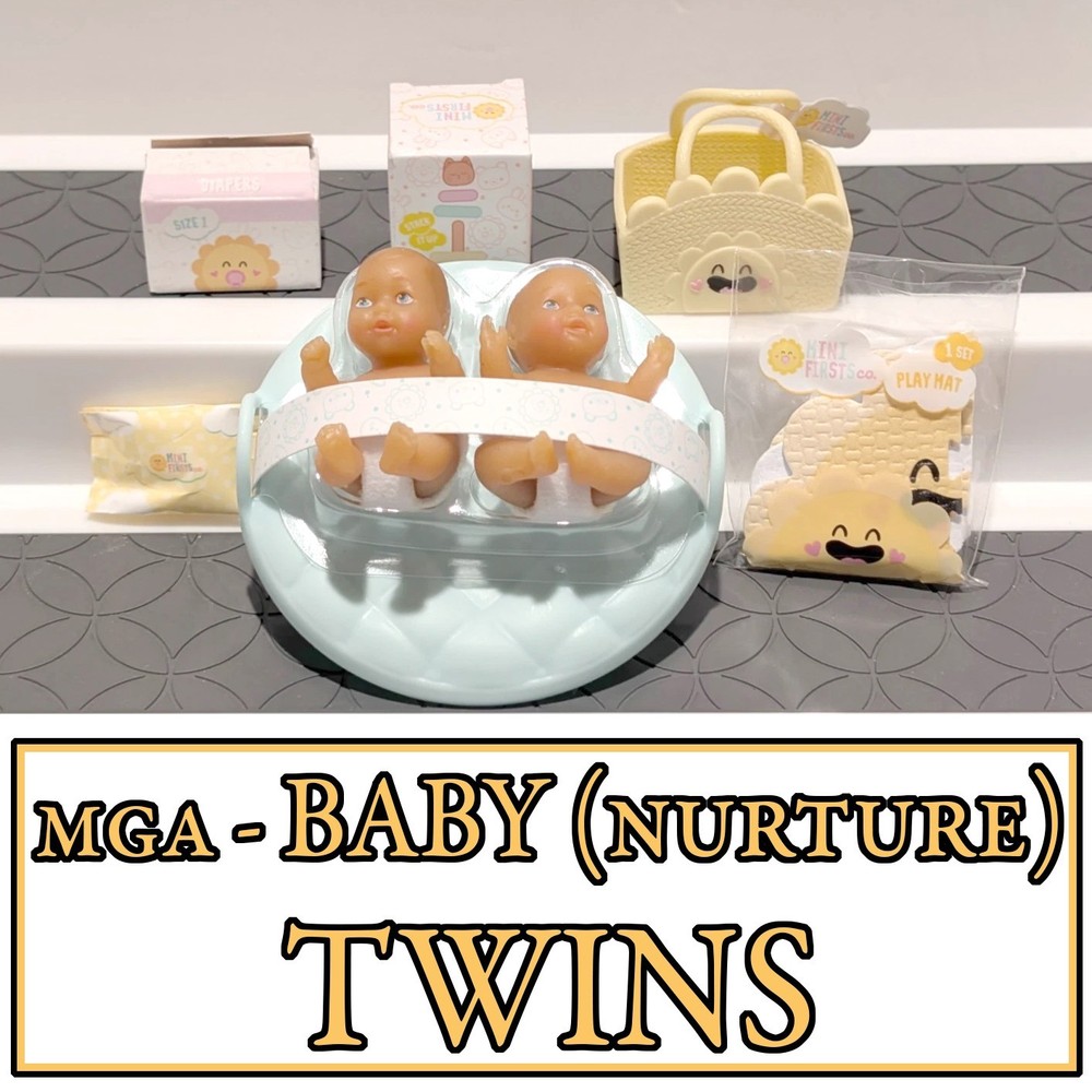 MGA – Miniverse – Real Baby (Nurture) Ultra Rare- Yellow Sun Diaper Change Twins