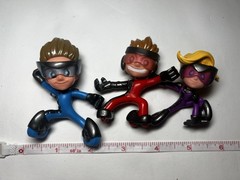 Ninja kidz Clubz Kids Action Figure Lot Of 3 cyber