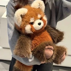 Kawaii Highland Raccoon Plush Toy 55cm – Red Panda Plushies ,Running Plushie