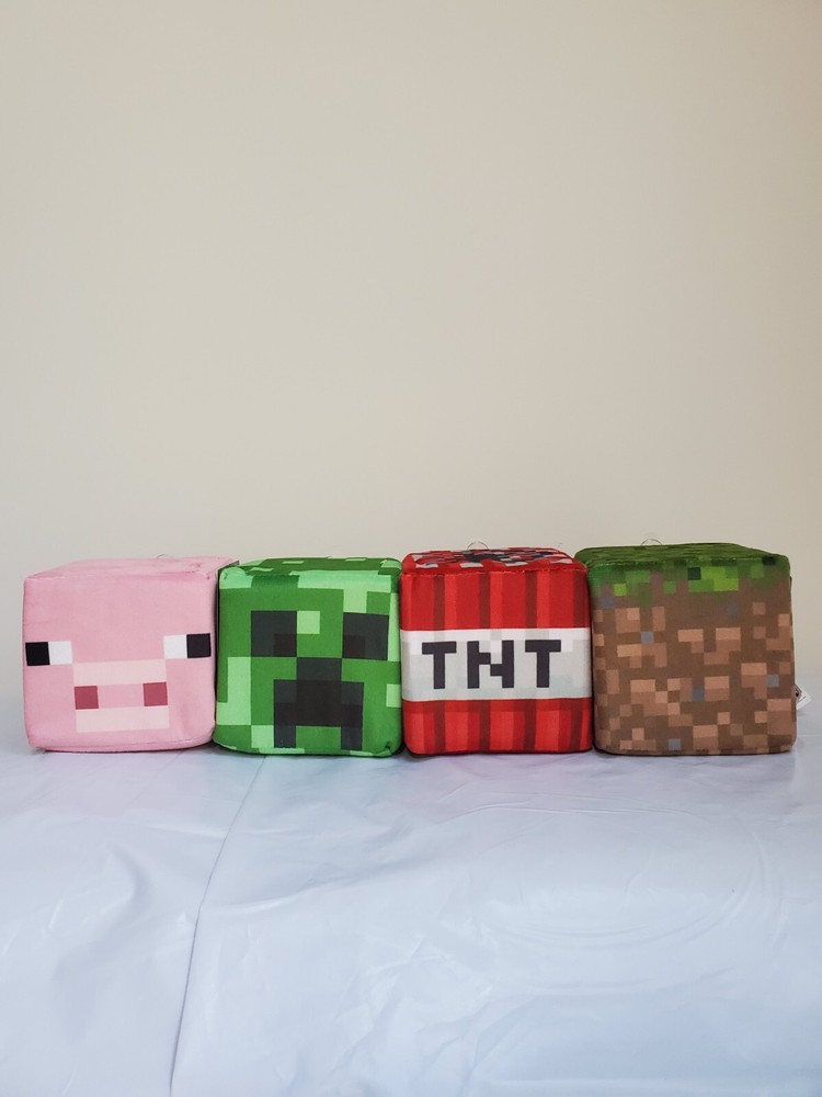Minecraft TNT Creeper Grass Pig Plush Cubes 5″ Stuffed Toys Mojang Video Game