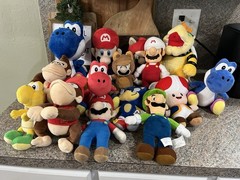 Lot of 15 Super Mario Brothers Yoshi sonic donkey Kong Bowser plush 2017 2018