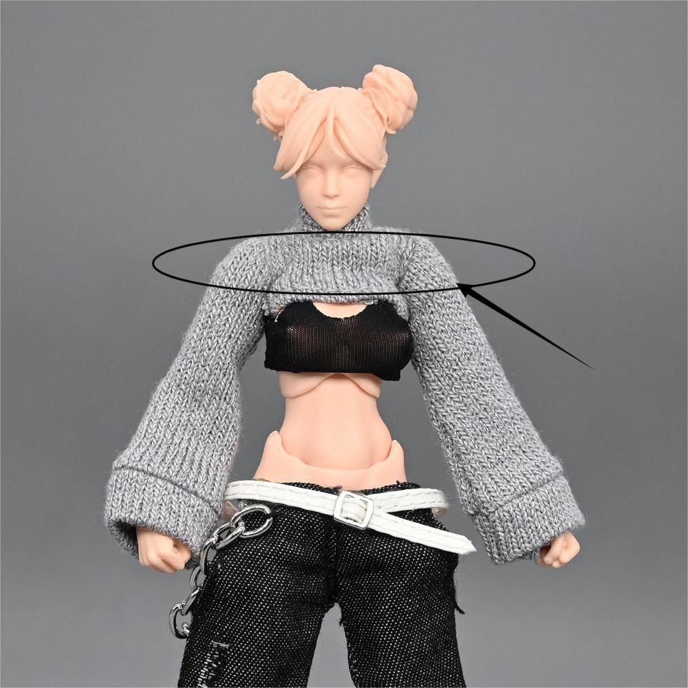 1/12 Scale Sexy Crop Top Baggy Casual Jeans Model For 6″ Romankey Action Figures