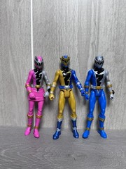 Power Rangers Dino Fury Action Figures Lot Pink Gold Blue Hasbro 2021