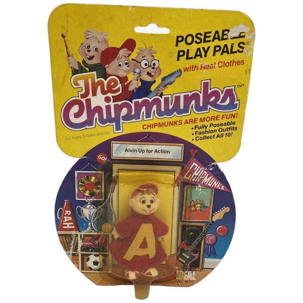Vintage The Chipmunks Alvin Up For Action Figure 1984 Ideal Sealed New