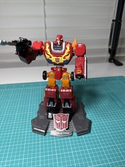 Transformers Titanium Rodimus Prime Complete w/ Stand, Gun 2007