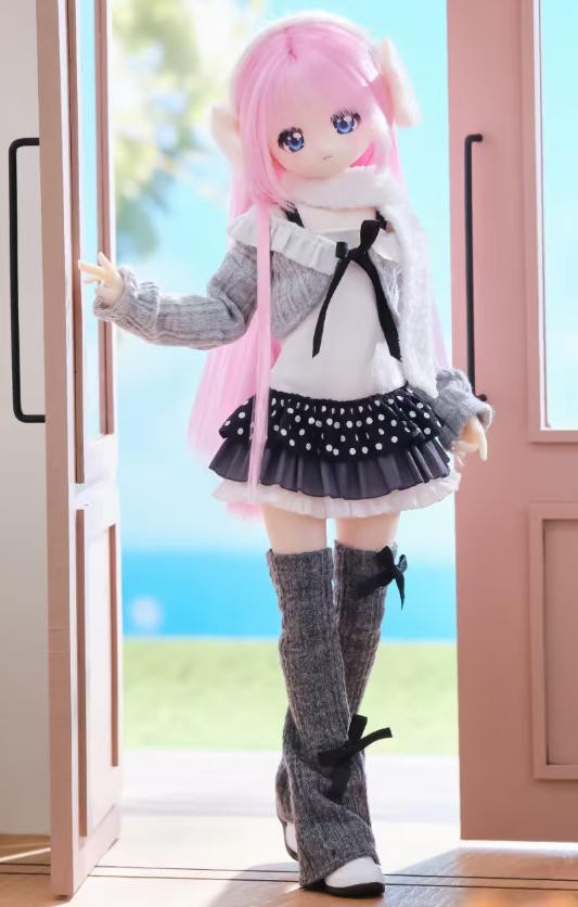 Unveiled Door Syncy Land Grey Ootd 22.5cm/8.8In Bjd Dressable Action Figure Gift