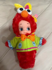 Kewpie x Sesame Street Elmo Easter Bunny Figure Rare Collectible Doll VINTAGE