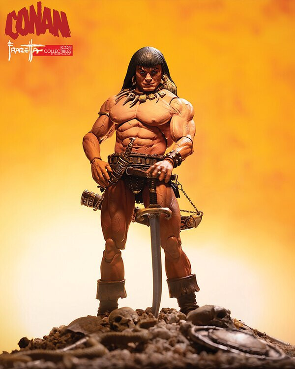 FRAZETTA CONAN BARBARIAN 2 HORSES RED SONJA /9 OF 10 IN HAND/ FROST GIANT IS P.O