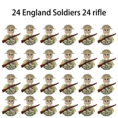 WWII Military Figure Playset Soldiers Weapons Sandbags Toy Set