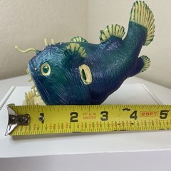 Vintage 1997 AnglerFish Creatures Of The Deep By Safari Ltd 5” Figure Blue Green