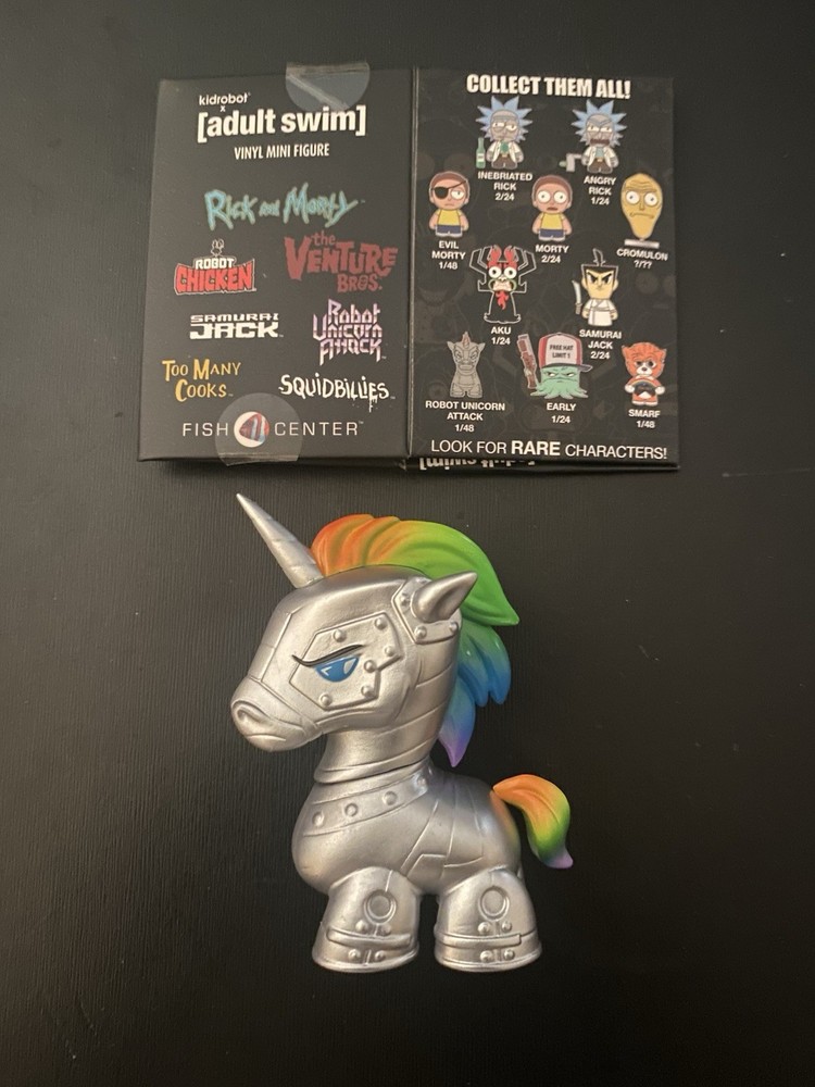 Kidrobot Adult Swim 3″ Dunny Mini Series Vinyl Figure Robot Unicorn Attack 1/48