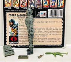 GI Joe 1984 Firefly v1 Complete Tight Full Card Back Vintage Hasbro ARAH