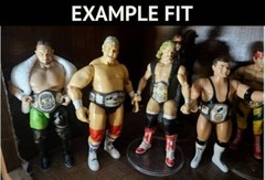 WWF ELITE SCALE Lot Of 4 Hand Made Wrestling Figure Belts 5.5 Inches Long