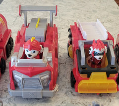 Paw Patrol Rescue Pups Rescue Marshall Fire Truck Spin Master 9 Trucks 8 Figures