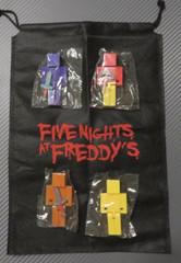 FNAF Minecraft Style 2 3/4″ inch Figure Lot of 4 CHICA FOXY BONNIE FREDDY NEW!!!