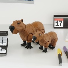3D Printed Animals Capybara, Flexible Articulated Poseable 3D Printed Animals…