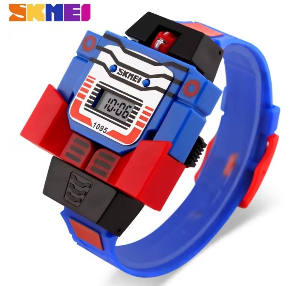 Transformers Transforming Robot Deform Blue Sport Watch Kids Birthday Gift