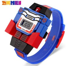 Transformers Transforming Robot Deform Blue Sport Watch Kids Birthday Gift