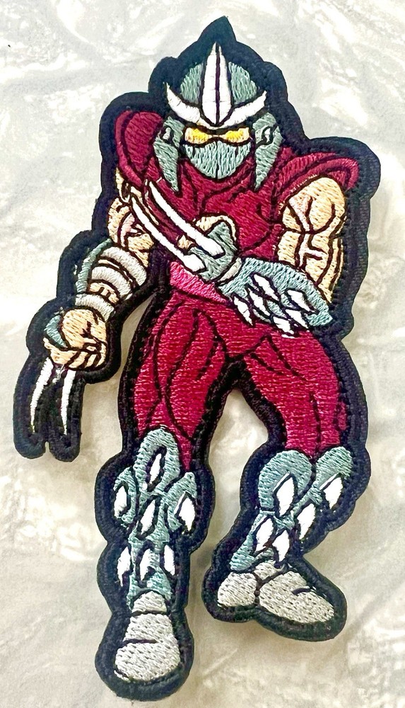 TMNT figure patch SHREDDER embroidered sew iron NINJA TURTLES cartoon comic