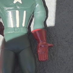Vintage Lakeside Captain America Super Flex Action Figure and Shield 1966 Marvel