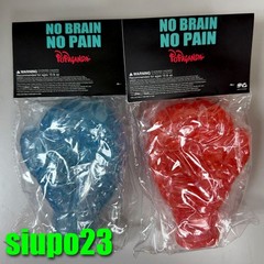 Ron English x Toyqube 4.75″ Boxing Brain Figure 2p Clear Red & Blue with Word
