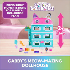 Meow-Mazing Dollhouse, 2 Feet Tall, 15 Pieces | over 2 Feet Tall, 15 Pieces, Fea