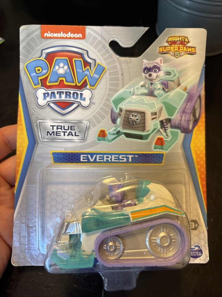 HTF Paw Patrol Mighty Pups Super Paws True Metal Everest Diecast Car Nickelodeon