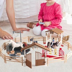 Horse Stable Playset Barn Toy for Boys Girls Ages 3 4 5 6 7 8 Years Old Kids