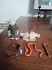 Vintage Kenner Star Wars 1980 Yoda Figure Complete w/ Orange Snake HK *PLS READ*