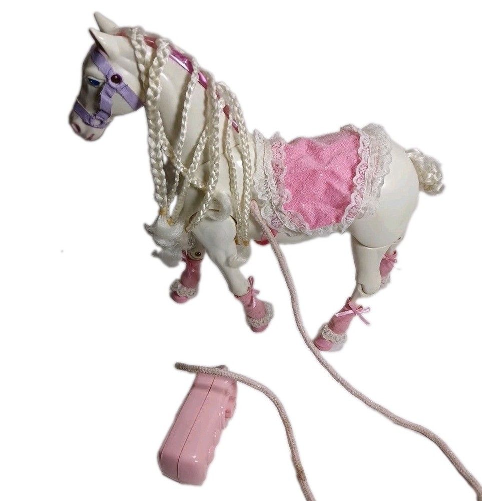 1991 Lewis Galoob Toys Starlight Walking Nod White Horse Working with Remote Box