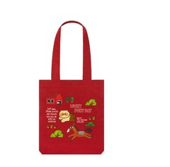 Kakao Friends Lucky Pony Day Eco Bag Ivory & Burgundy Choonsik