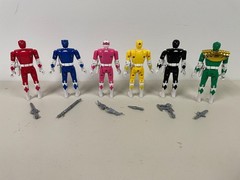 VINTAGE 1993 BANDAI MIGHTY MORPHIN POWER RANGERS AUTO MORPH ACTION FIGURES FLIP