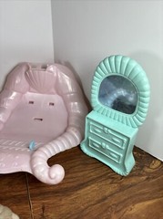 1984 Vintage She Ra Princess of Power Crystal Lot Horses Furniture Wings Vanity