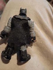 DC Comics Batman Action Figure Gray Black Yellow Cape Less Than 5 in