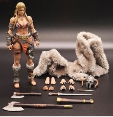 XESRAY STUDIO 1:12 GOLD HILDR FEMALE BARBARIAN EVENT EXCLUSIVE 6” FIGURE MISB