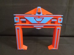 Retro Recognizer (V1-Red) for Vintage Tron action figures and lightcycles toys