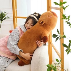 Kawaii Capybara Plush Toy Stuffed Capibara Fluffy Doll Long Sleep Soft Pillow