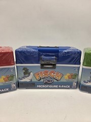 Fisch 4-Pack Microfigure Tacklebox, Red, Blue, And Green Box