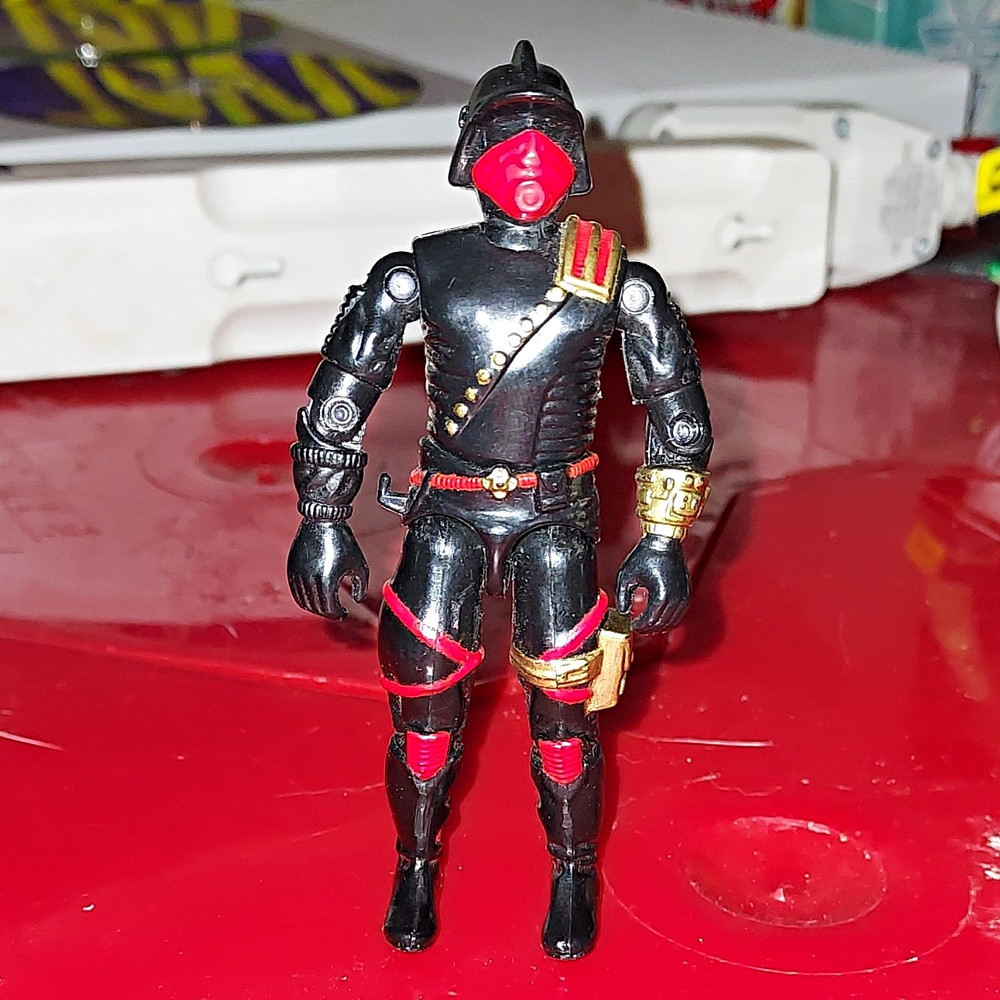 GI Joe Hasbro 1988 Cobra Black Red Gold Action Figure Plastic