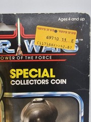 Vintage Kenner Star Wars Power Of The Force EV-9D9 Droid Last 17 -Coin On Card-