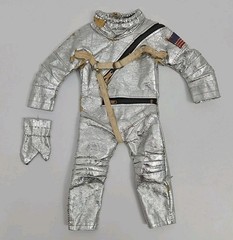 Vintage 1966 G.I. Joe Astronaut Suit – Rare 3-Zipper Variation – w/ 1 Glove