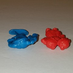 Garbage Pail Kids 1986 Topps Blue Thin Lynn & Red Double Heather Mini Figure VTG