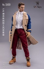 SA Toys SA001 1/6 Leisure Agent Trench Coat Set Model Fit 12” Body Figures