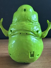 Ghostbusters 2016 Slimer Mattel Pull Tongue Talking Toy Tested Working ~ 6” Tall