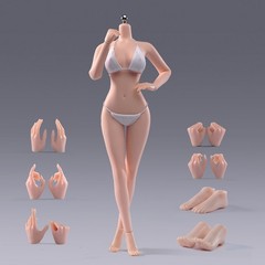 US ANT 1/6 T302B Pale Skin Slim Girl 12″ Female Seamless Action Figure Body Toys