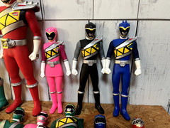 24pc Power Rangers Super Sentai Vinyl Figure Lot Bandai Japan 1990s Used