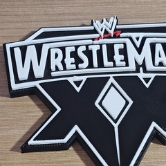 WWE Mattel WrestleMania XX 20 2004 4 X 3.5 Inch Logo Accessory