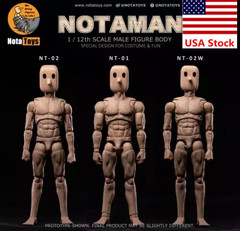 Notaman 1/12 Male Flexible Strong Muscular Body Square Head 6”Action Figure Toy