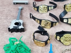 Lot WCW WWE WWF Aew Raw Smackdown Wrestling Action Figure Accessories Title Belt